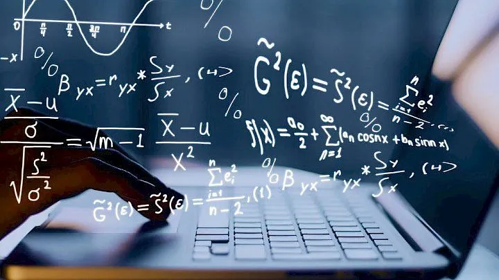 Matematiske formler på en tavle