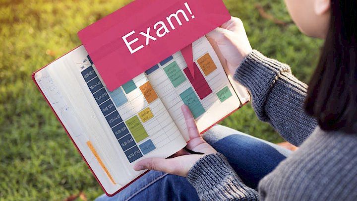 Elev kigger i sin kalender