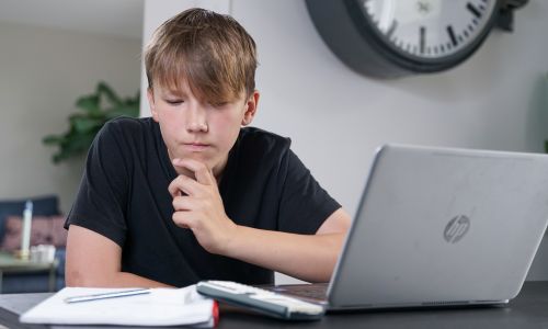 Frustreret elev ved computer 5